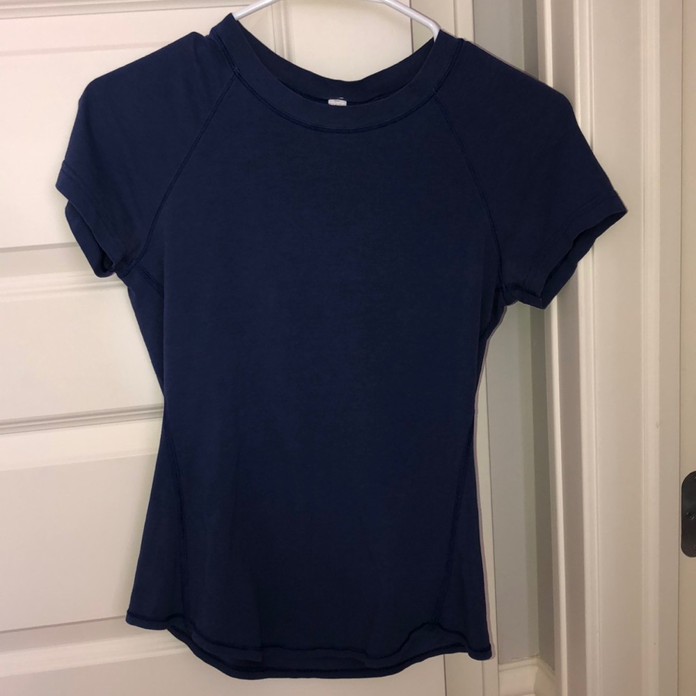 blue lululemon shirt